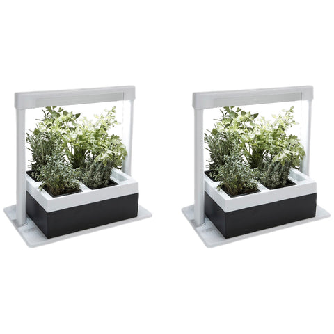 Image of Greenlife 2 x Herb Lamp LED 4 Pot Grower 37 x 22 x 36cm