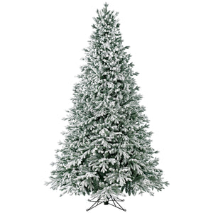 Pre-Lit Aspen Flocked Glitter Christmas Tree 2.29M
