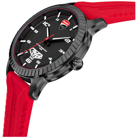 Image of Ducati Mens Podio Black Dial Silicon Strap Watch DTWGN2019503