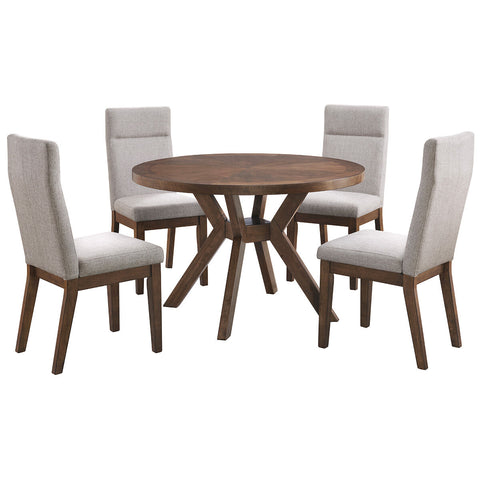 Image of Bayside 5 Piece Dining Set Brown