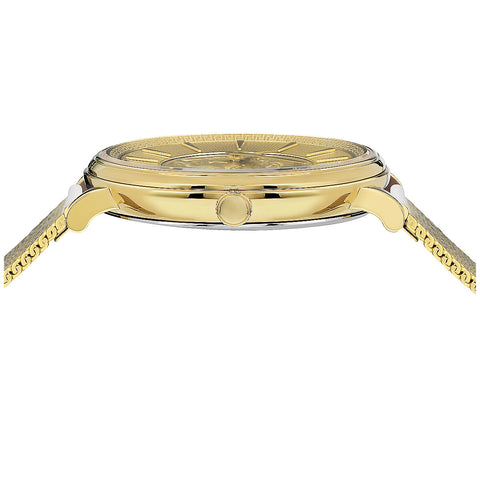 Image of Versace Ladies V-Circle Medusa Greca Pattern Dial Watch VE8102219