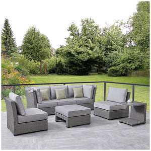 OVE Decors Long Island 5 Piece Patio Sectional Daybed