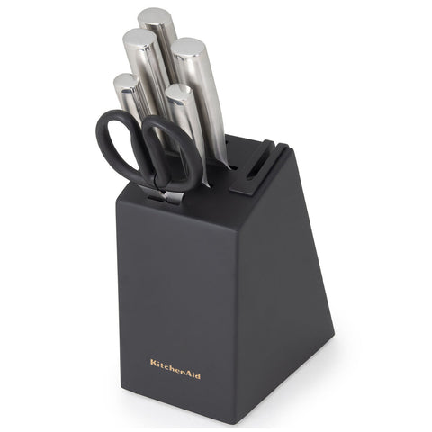 Image of KitchenAid Stainless Steel Cutlery Set with Knife Sharpener 7 Piece Set