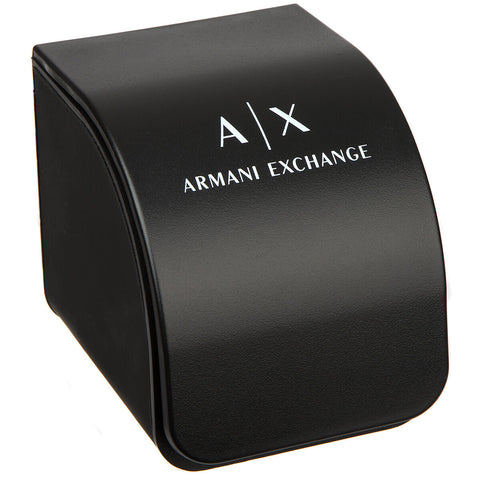 Image of Armani Exchange Black Watch with Leather Strap AX2706