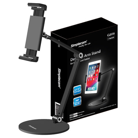 Image of Simplecom Desktop Stand for Phones and Tablets up to 13 Inch