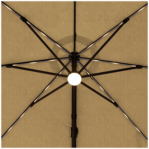 Image of Atleisure Solar Led Cantilever Umbrella 3M with Base Mushroom