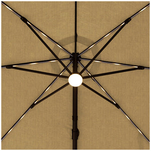Atleisure Solar Led Cantilever Umbrella 3M with Base Mushroom
