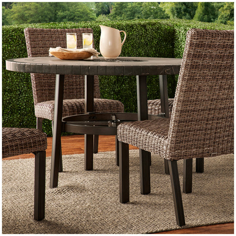 Image of Agio Anderson Woven Dining Set 5 Piece