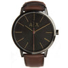 Armani Exchange Black Watch with Leather Strap AX2706