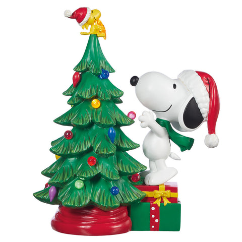 Image of Peanuts Snoopy Christmas Tree Figurine