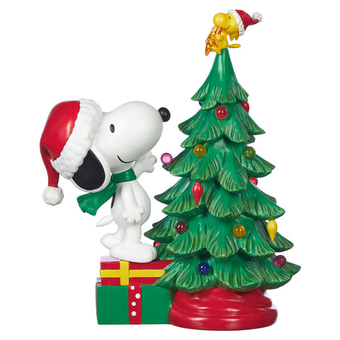 Image of Peanuts Snoopy Christmas Tree Figurine
