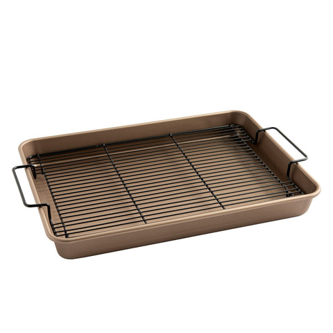 Image of Nordicware Oven Crisp Baking Tray with Rack 2 Piece Set