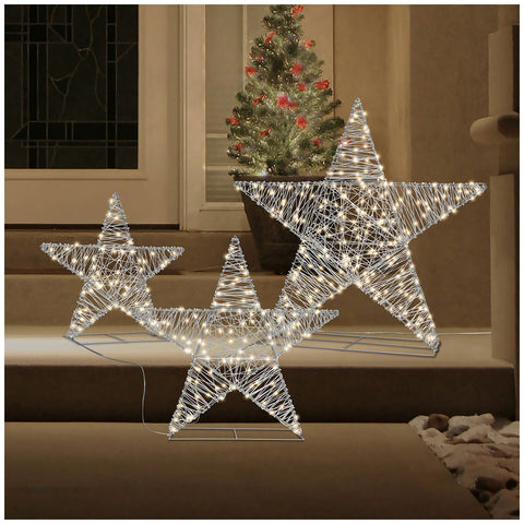 Image of LED Twinkle Stars With LED Light 3 Piece Set