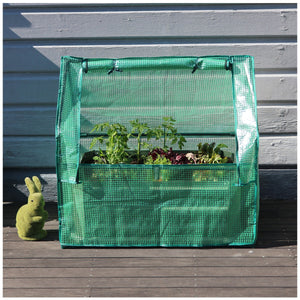 Greenlife Patio Garden Bed with Greenhouse Cover & Base 80 x 50 x 30 cm