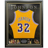 Icons of Sport Magic Johnson Signed LA Lakers Yellow Jersey Framed