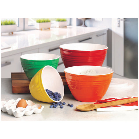 Image of Pandex Melamine Mixing Bowls Set 4 Piece With Lids