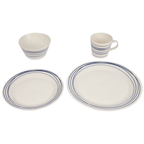 Image of Royal Doulton Pacific Blue Lines Dinnerware Set 16 piece