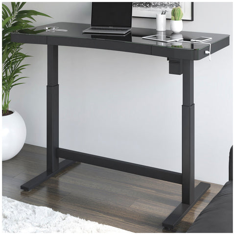 Image of Tresanti Prescott Adjustable Desk with Wireless Charger Black