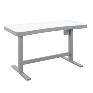55 Inch Tresanti Prescott Adjustable Desk with Wireless Charger White