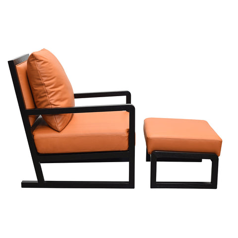 Image of Moran Ohio Accent Chair, Capital Turmeric Leather