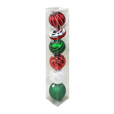 Image of CG Hunter Shatter Resistant Red and Green Ornaments 150mm 12 Pack