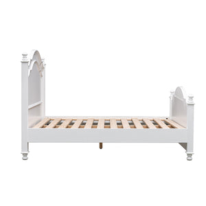 Moran Cassis Double Bed with Encasement and Slats White