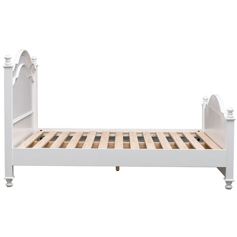 Image of Moran Cassis Queen Bed with Encasement and Slats White