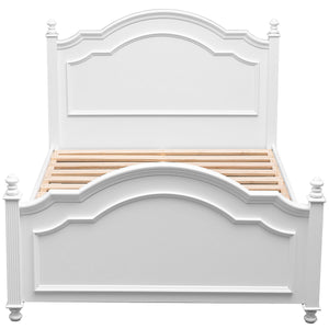 Moran Cassis Queen Bed with Encasement and Slats White