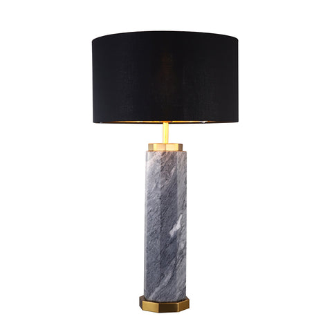 Image of Lexi Lighting Mica Grey Marble Stone Table Lamp