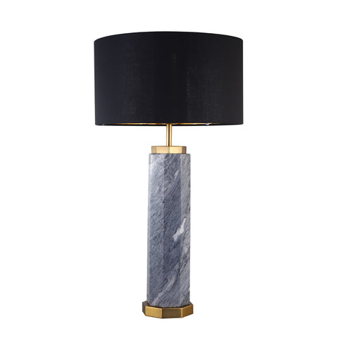 Image of Lexi Lighting Mica Grey Marble Stone Table Lamp