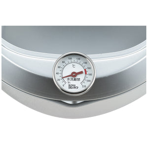 Yoshikawa Mirakutei III Deep Frying Pan, Hinged Lid, Integrated Thermometer, 20cm