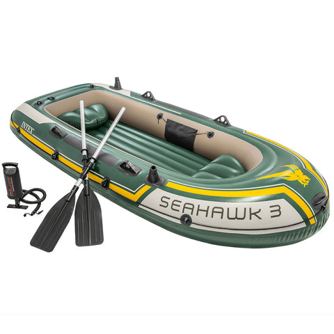 Image of Intex Sea Hawk 3 Boat Set, 3 Person, 300Kgs, 295 x 137 x 43cm