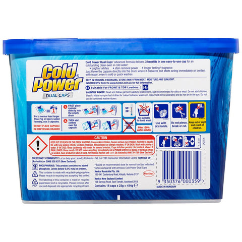 Image of Cold Power 3-in-1 Laundry Pacs 144pc (8 x 18pc)