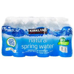 Kirkland Signature Natural Spring Water 30 x 600ml Bottles