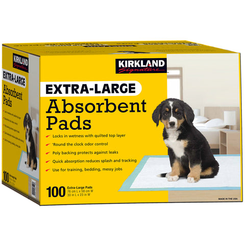 Image of Kirkland Signature Extra-Large Absorbent Puppy Pads 100pk
