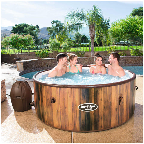 Image of Bestway Lay-Z-Spa Helsinki AirJet Inflatable Spa, Heating System, 1.8m, Brown
