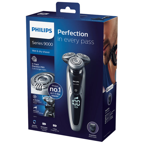 Image of Philips Series 9000 Wet & Dry Electric Shaver, V-Track PRO & SmartClick, S9711/41