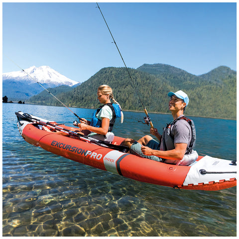 Image of Intex Excursion Pro Kayak, 2 Person, 180Kgs, Air Pump, Waterproof Bag