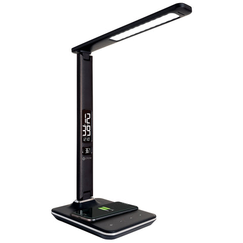 Image of Ottlite Executive Desk Lamp, Qi Wireless Charging, 2.1A USB, Warm/Bright/Daylight