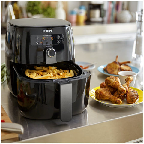 Image of Philips Twin Turbostar Digital Airfryer, with Lid, Black, HD9742/93