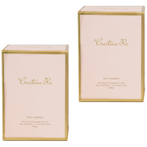 Image of Cristina Re 400Gm Stawberry-Champagne Scented Candles