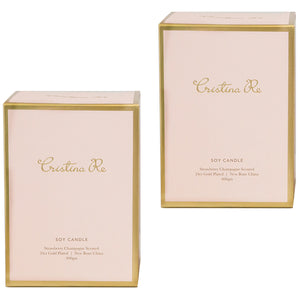 Cristina Re 400Gm Stawberry-Champagne Scented Candles