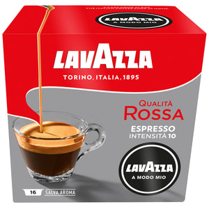 Lavazza A Modo Mio Qualita Rossa Coffee Capsules 6x16pk (96 capsules)