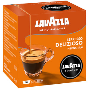 Lavazza A Modo Mio Delizioso Coffee Capsules 6 x 16pc (96 capsules)