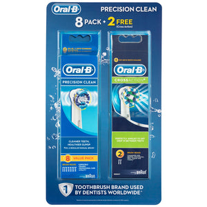 Oral B Precision Clean & Cross Action, Electric Toothbrush Heads, 10pk