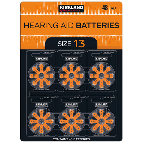 Image of Kirkland Signature Hearing Aid Batteries Size 13 2 x 48 Pack