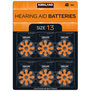 Kirkland Signature Hearing Aid Batteries Size 13 2 x 48 Pack
