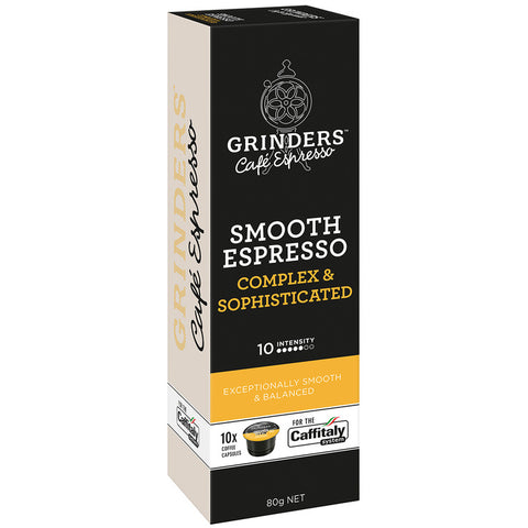 Image of Grinders Caffitaly Smooth Espresso Capsules, 80pk (8 x 80g)
