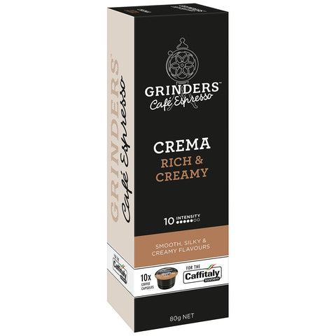 Image of Grinders Caffitaly Crema Capsules, 80pk (8 x 80g)