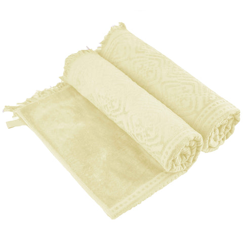 Image of Ramesses Jacquard Velour Cotton Bath Towel 2pk
